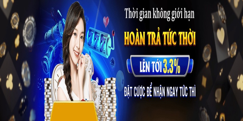 Thời gian không giới hạn cho ưu đãi hoàn cược thua